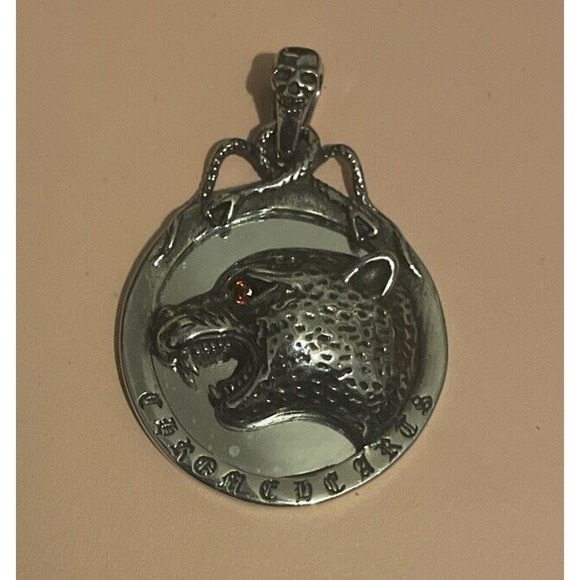 CH Chrome Hearts Style Jaguar Leopard Pendant Medallion Snakes Skull Necklace - Picture 1 of 3